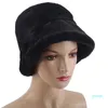 Wide Brim Hats Fashion Warm Bucket Hat Ladies Cute Solid Color Winter Casual For Women Apparel Accessories