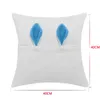 5 Styles Easter Polyester Bunny Ear Pillow Case Sublimation Festival Home Decor Cushion Cover för DIY Family Gift Heat Transfer CO9414473