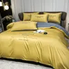 ソリッドカラーサテン刺繍レターベッド寝具セット布団カバークイーンキングサイズ220x240寝具150キルト