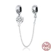 Ciondoli in zirconi in argento sterling 100% 925 adatti al braccialetto Pandora per gioielli di moda da donna