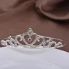 matrimonio corona di cristallo pettine bastoncini di perle ballo di fine anno fascia bambini eventi festa chiaro strass diademi gioielli per capelli nastro regalo di Natale 1115 Y2