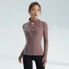 Women Jackets Coats Clothing Tracksuit Girls Womens Yoga Wear Fitness Sports Jacket Quick-drying Sanding and Smooth Standing Sweater Chain Casual Long-sleeved