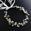 Silver Color Headbands Hair Jewelry Pearl Crystal Bride Tiaras Headpiece Wedding Bridal Hair Accessories Gift