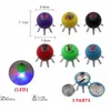 Octopus metal grinder 55MM 3 layers color printing cartoon plastic & zinc alloy LED herb grinders