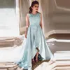 Elegant Sky Blue sleeveless Evening Dresses Women Event Occasion Formal Gowns Custom Lace Tulle Prom Dress Vestidos de Festa