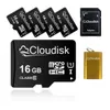 5 팩 Cloudisk Micro SD 카드 8GB 16GB 32GB 64GB class10 메모리 카드 1GB Class4 2GB 4GB Class6 MicroSD TF 카드