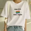 VIP HJN Same Love Rights Rainbow Flag Printed T Shirt LGBT Gay Lesbian Support Tee Tops 210623