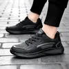 Good Sneaker Breathable running shoes men black red lightweight soft sole versatile mens leisure sports sneakers trainers