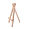 new 7x12.5cm mini wooden tripod easel Small Display Stand Artist Painting Business Card Displaying Photos Painting Supplies Wood Crafts EWF6