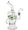 hookahs Double chamber Recycler bong with percolator beaker bongs