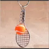 Mini tenisowy brelok do klucza sportowego łańcuchy kluczy cynku keyring dla dzieci