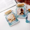 Food Storage Zipper Bags Smell Proof Reusable Mason Jar Lock Stand Up Bag Bottle Shape Plastic Food Grade Bags Gifts LX3713