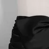 Schwarzer Patchwork-Bowknot-Rock für Frauen mit hoher Taille, gerafft, A-Linie, sexy Miniröcke, weibliche Modekleidung 210521
