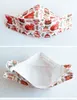 Christmas printing Mask Non-woven Fabric 3d Stereo Disposable Red Snowflake Reindeer Bearded Design FHH21-824