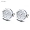 Battery Digital For Men Lepton Real Clock Cufflinks Watch Cuff links for Mens Jewelry Relojes gemelos295K