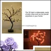 Christmas Decorations Festive Party Supplies Home Garden Led Table Lamp Rose Flower Tree Usb Night Lights Decoration Gift For Ki3624811