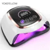 LED UV per lampada per manicure asciugatrice 4 MODALITÀ Con display LCD con rilevamento del movimento Interruttore tattile Polimerizzante per smalto gel per unghie