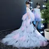 Baby First Holy Communion Dresses Long Trailing Girls Dress Child Mermaid Pagant Ball Gown för Bröllop Födelsedag Evening Prom Party Gowns