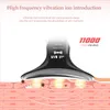 CKEYIN Ultrasonic Neck Massager Face Lifting EMS Micro-Currents Anti-rynkor Dra åt Pon Therapy Beauty Instrument 220216
