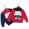 Christmas Baby Kids Boys Girls Long Sleeve Cartoon Lion Knit Sweater Kids Boys Girls Pullover Sweaters Children's Clothes Y1024