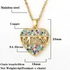 Hollow Mom kettingen hanger Ziron diamant hart ketting roestvrijstalen ketens moeder geschenk wil en zandig