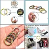 Tool Parts Tools Home & Garden Cam Climbing Hiking Outdoor Hanger Kits Circle Metal Carabiner Hook Spring Snap Round Clip Keychain Lld11232