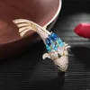 Japan And South Korea Small Fish Brooch Micro-Inlaid Gem Unisex Pin Elegant Sweet Corsage Clothing Accessories