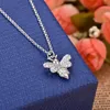 Pendant Necklaces 925 Sterling Silver Golden Bee Clavicle Chain Necklace Women Fashion Charm Wedding Jewelry Accessories Girlfrien9398700