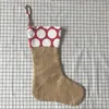 Noel Çorap Çuval Çorap Hediye Çantası Noel Ağacı Kolye Çuval Dekoratif Çorap Malzemeleri Süsler Polka Dot Wave Windows Şömineler Süslemeleri B7796