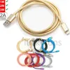 2.1A Unbroken Metal nylon Braid Type C Micro USB Cables cable Charger Lead For Samsung S20 S20plus S9 S8 S7 s6 edge & Android 1M 3FT/2M6FT/3M 10FT