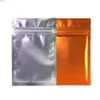 8.5x13cm (3.25x5 ") 100x 매트 오렌지 열 씰링 플랫 지 플락 파우치 쥬얼리를위한 플라스틱 반투명 패키지 가방