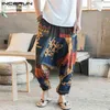 Pantaloni larghi in cotone e lino Harem Uomo Hip-hop Donna Taglie forti Pantaloni a gamba larga Pantaloni lunghi vintage casual Pantalones Hombre 210616