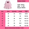 VIKITA Abito a righe per bambina Abito da principessa per bambina per bambina Abiti con design a cuore Ragazza Scuola Abbigliamento casual Abbigliamento per bambini Q0716