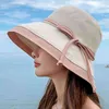 Wide Brim Sun Hat Cap Bucket Hat Sommar Travel Beach Sun Hat Packable Cap Outdoor Cap Upf 50+ Floppy Beach Tillbehör G220301