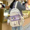 Высокая емкости Женский рюкзак Kawaii Bookbag для девочек Мальчики Симпатичные Школьные Сумки Водонепроницаемый Самкой Ноутбук 15 Мочела