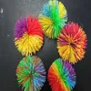 Silikon Koosh Ball Sensory Toys Stretchy Rubber Pom Dough Balls Rainbow DNA Stress Relief per Autism ADHD Active Finger Fun Squeeze Toy3985310