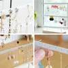Earring Holder Jewelry Organizer Display Tree with Wooden Tray Earrings Rack Perfect Gifts for Women Necklaces Watches and Rings 211105