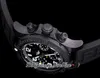 GF XB0180E4 ETA A7750 Montre chronographe automatique pour homme Boîtier en fibre de carbone PVD Cadran tout noir Marqueurs à grands chiffres blancs Logo Bracelet en caoutchouc Super Edition Puretime f6
