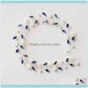 Jewelryarrival Mavi Renkli Rhinestone Kafa Bantları Gelin Bantları Düğün Takı Aesnors Süs Dekorasyonu Saç Damlası Teslimat 2021 JXLS2