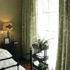 Tende per tende Uccelli Tende in lino di cotone stampato per soggiorno Finestra in stile americano Camera da letto Tende per bambini spesse
