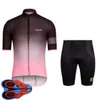 Męskie Rapha Team Jazda Kolarstwo Jersey Szorty Bib Zestaw Wyścigi Odzież rowerowa Maillot Ciclismo Lato Szybki Suchy MTB Bike Clothesswear Y21041048