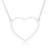 Love Heart Pendant Halsband Kvinnor Rostfritt stål Halsband Kedja Mors dag födelsedagspresent Fashion Jewelry Will och Sandy Silver Gold