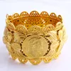 Pièce de monnaie éthiopienne lourde de 70mm, grand bracelet large, CARVE 18 K THAI BAHT SOLID G F, or de Dubaï, bijoux en cuivre, Bracelet érythréen Open274e