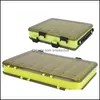 Fiske Sport OutdoorsFishing Aessories Double-Side Tackle Box Wood Räka Verktyg Case Bait Lure Storage Mtiple Fack Stor Verktyg Dro