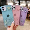 Custodie per telefoni Bling per iPhone 12 11 Pro MAX XS XR 7 8 Cover protettiva per Samsung Huawei Xiaomi Butterfly Love Back