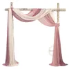 Wedding Arch Drapping Fabric 29 "Wide 6,5 meter Chiffon Fabric Curtain Drapery Ceremony Reception swag 210913