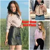 Aelegantmis doce bolinhas chiffon camisa mulheres curva bonito peter pan colar blusas feminino mola manga longa rosa tops 210607