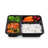 Бесплатная отгрузка 4 отсеков Выньте контейнеры класса PP пищевые упаковочные коробки высококачественные одноразовые Bento коробка LLD12483