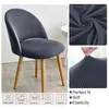 Solid Colors Short Back Curved Backrest Chair Cover Big Elastic Stretch Cushion Seat Soft Fabric For Home el 211116