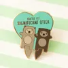 Pins, Brooches Otters Significant Holding Hands Friendship Enamel Brooch Pins Badge Lapel Alloy Fashion Jewelry Accessories Gifts